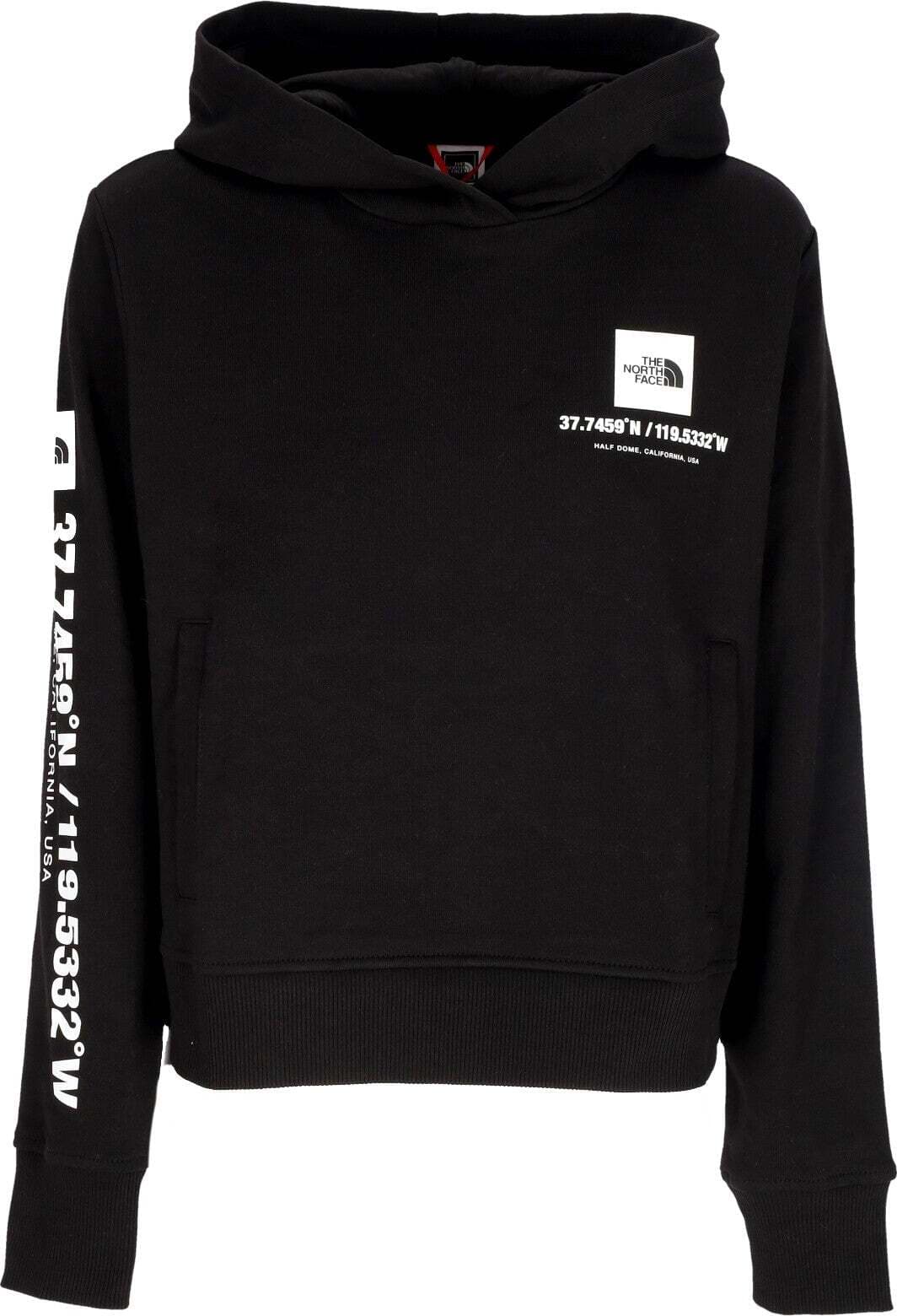 THE-NORTH-FACE-Felpa-Leggera-Cappuccio-Donna-W-Coordinates-Crop-Hoodie-Black-da-donna