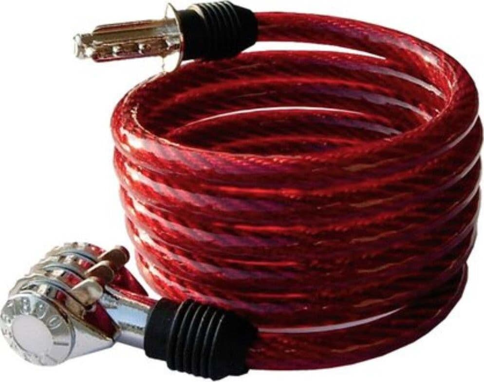 THEMA---LUCCHETTO-A-SPIRALE-A-COMBINAZIONE-Ø6MM-LUNGHEZZA-150CM---RIVESTITO-IN-PLASTICA-RESISTENTE-COLORE-ROSSO---IDEALE-PER-BICI-**