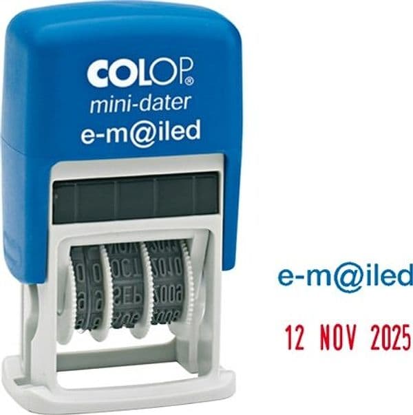Timbro Mini Dater S160-L1 Datario + EMILED - 4 mm - autoinchiostrante - Colop Cancelleria e prodotti per ufficio/Archivio ufficio e accessori per scrivania/Etichette divisori per schedario e timbri/Timbri e materiali per timbri/Timbri Eurocartuccia - Pavullo, Commerciovirtuoso.it
