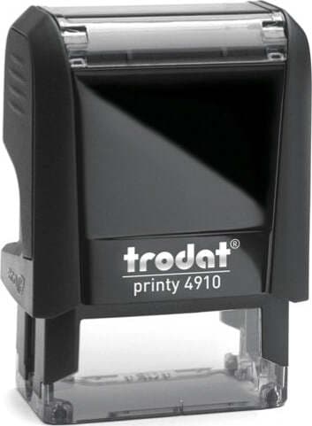 Timbro Original Printy 4.0 4910 - autoinchiostrante - personalizzabile - 26x10 mm - 3 righe - Trodat Cancelleria e prodotti per ufficio/Archivio ufficio e accessori per scrivania/Etichette divisori per schedario e timbri/Timbri e materiali per timbri/Timbri Eurocartuccia - Pavullo, Commerciovirtuoso.it
