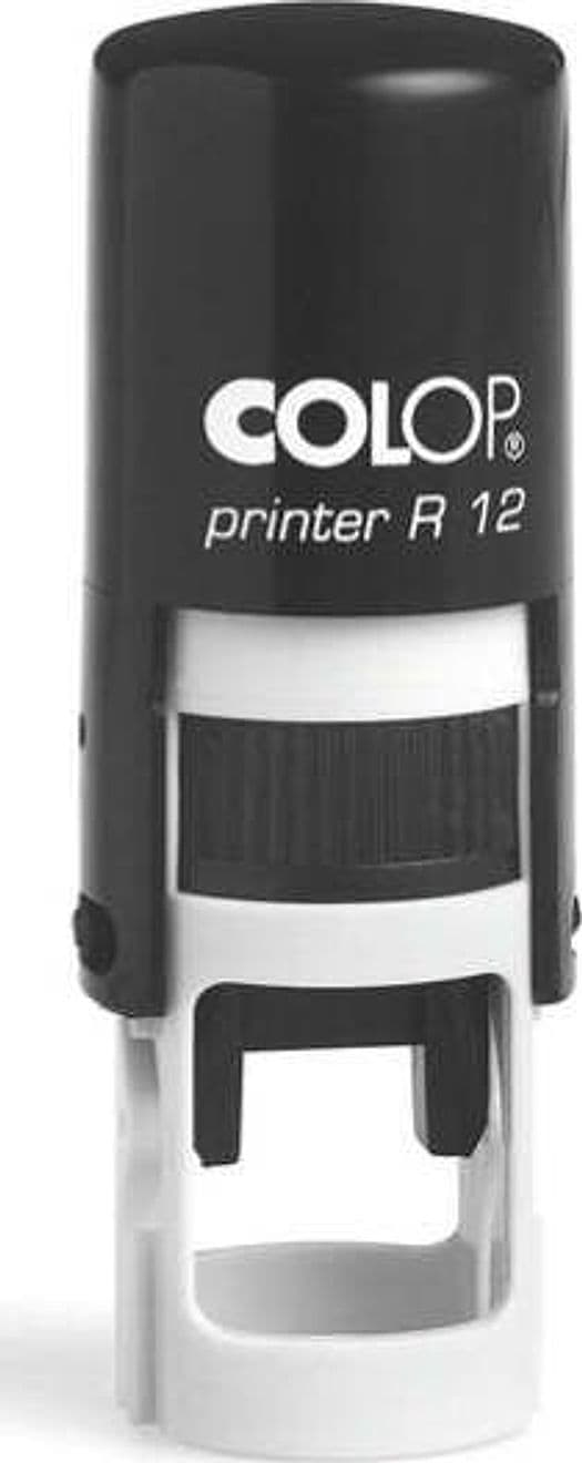 Timbro Printer R12 - diametro 12 mm - 2 righe - personalizzabile - autoinchiostrante - Colop Cancelleria e prodotti per ufficio/Archivio ufficio e accessori per scrivania/Etichette divisori per schedario e timbri/Timbri e materiali per timbri/Timbri Eurocartuccia - Pavullo, Commerciovirtuoso.it