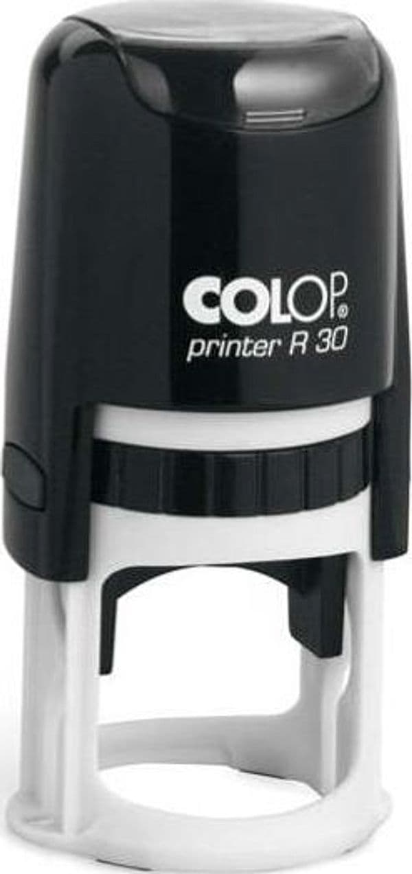 Timbro Printer R30 - diametro 30 mm - personalizzabile - 5 righe - autoinchiostrante - Colop Cancelleria e prodotti per ufficio/Archivio ufficio e accessori per scrivania/Etichette divisori per schedario e timbri/Timbri e materiali per timbri/Timbri Eurocartuccia - Pavullo, Commerciovirtuoso.it