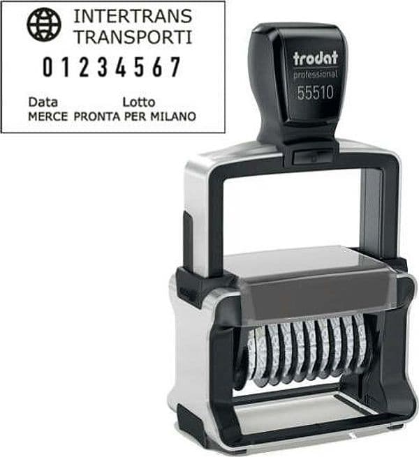 Timbro Professional 4.0 55510-PL Numeratore - 10 colonne 5 mm - autoinchiostrante - Trodat Cancelleria e prodotti per ufficio/Archivio ufficio e accessori per scrivania/Etichette divisori per schedario e timbri/Timbri e materiali per timbri/Timbri Eurocartuccia - Pavullo, Commerciovirtuoso.it