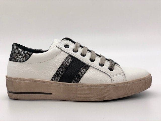TIMELY Sneaker casual pitone bianco/nero Bottalato bianco in Sneaker casual Calzature Durello - Agna, commercioVirtuoso.it