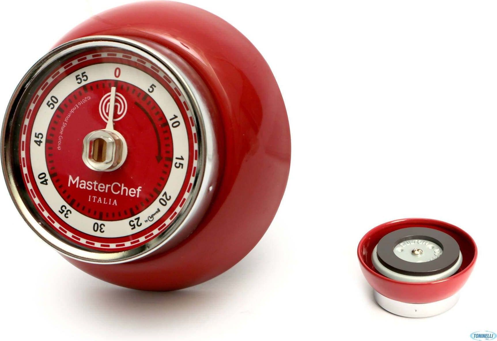 Timer Cucina Meccanico-Masterchef in Metallo Rosso Con Calamita Contaminuti Robusto 60min Cm 7,3 Masterchef Italia in Timer da cucina Cartolibreria La Fenice - Spadafora, commercioVirtuoso.it