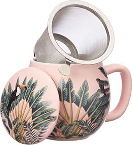 Tisaniera Jungle Rosa-Tucano Casa e cucina/Tè e caffè/Teiere con infusore MariTea bottega del Tè - Lodi, Commerciovirtuoso.it