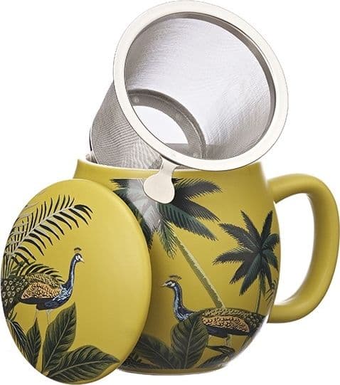 Tisaniera Jungle Senape-Pavone Casa e cucina/Tè e caffè/Teiere con infusore MariTea bottega del Tè - Lodi, Commerciovirtuoso.it
