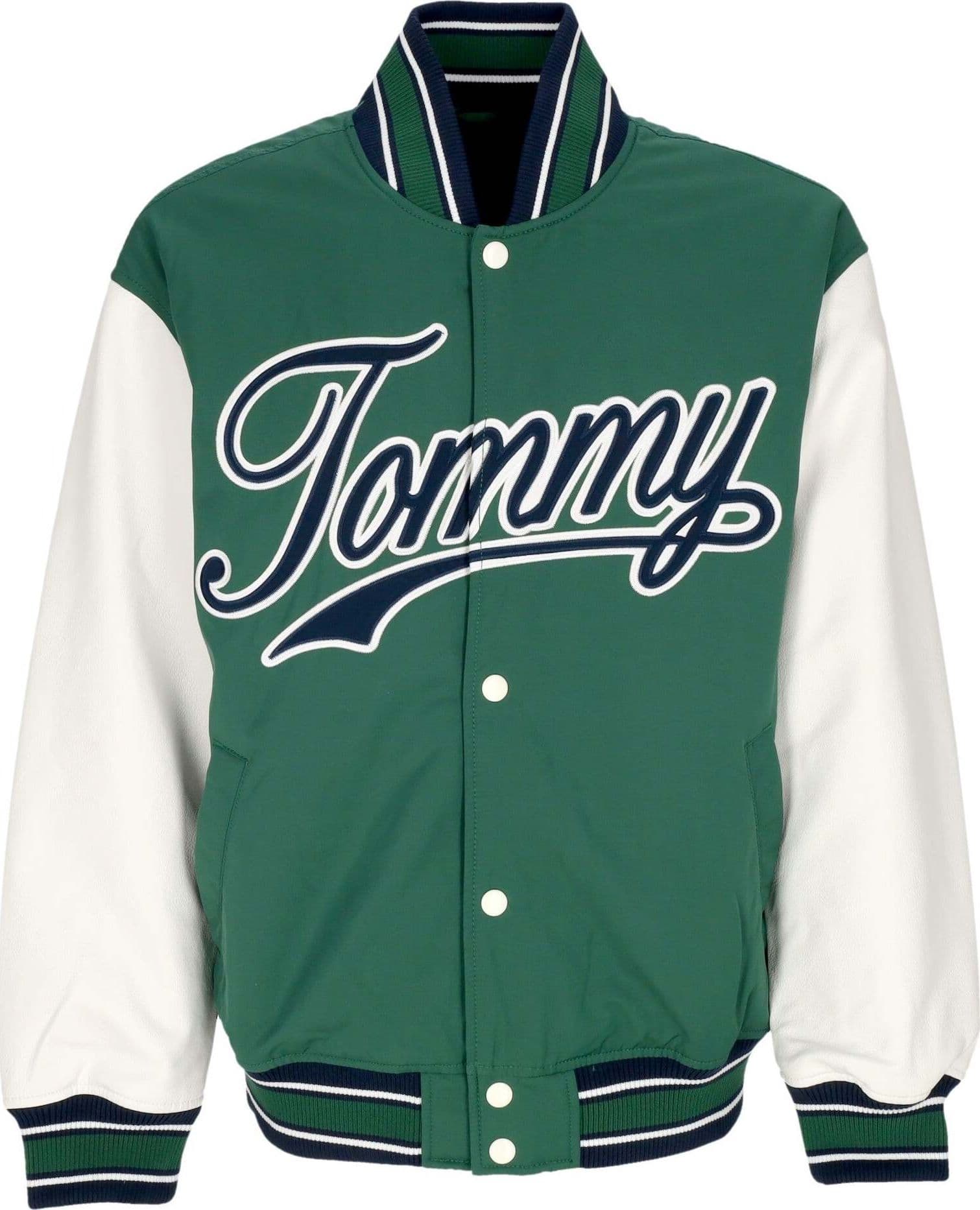 Tommy-Hilfiger-Giubbotto-College-Uomo-Letterman-Jacket-Ext-Court-Green/multi-da-uomo