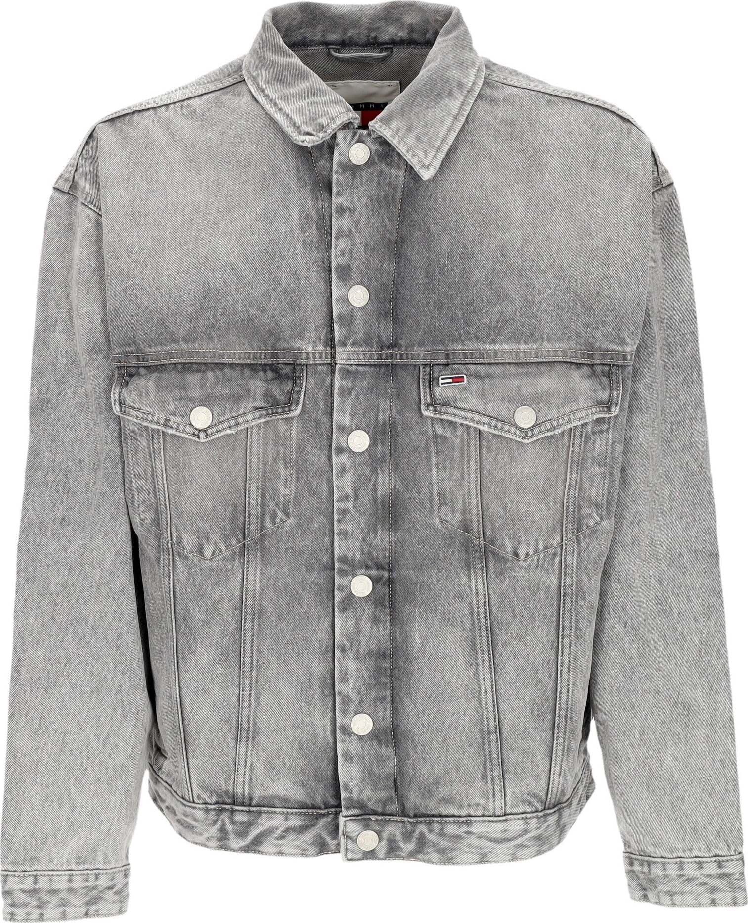 Tommy-Hilfiger-Giubbotto-Jeans-Uomo-Aiden-Oversized-Trucker-Jacket-Denim-Black-da-uomo