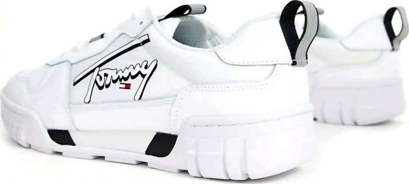 Tommy Hilfiger Sneakers Uomo Bianche in Pelle Con Suola in Gomma Sneaker Casual Total White Con Logo Laterale E Lacci Moda/Uomo/Scarpe/Sneaker e scarpe sportive/Sneaker casual Euforia - Bronte, Commerciovirtuoso.it