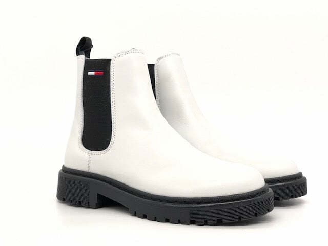 TOMMY HILFIGHER Stivaletto Beatles donna Chelsea Boot bianco in Stivali Calzature Durello - Agna, commercioVirtuoso.it
