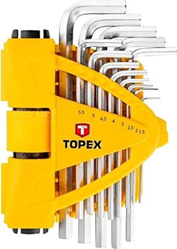 TOPEX---13-PEZZI---CONFEZIONE-SET-CHIAVI-ESAGONALI-PIEGATE-1,5-10MM