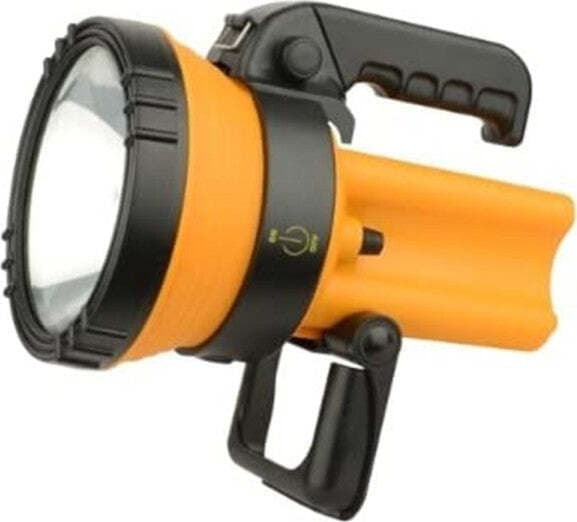 TORCIA LAMPADA FARO PORTATILE 55W A BATTERIA LUCE EMERGENZA LAMPADINA ALOGENA