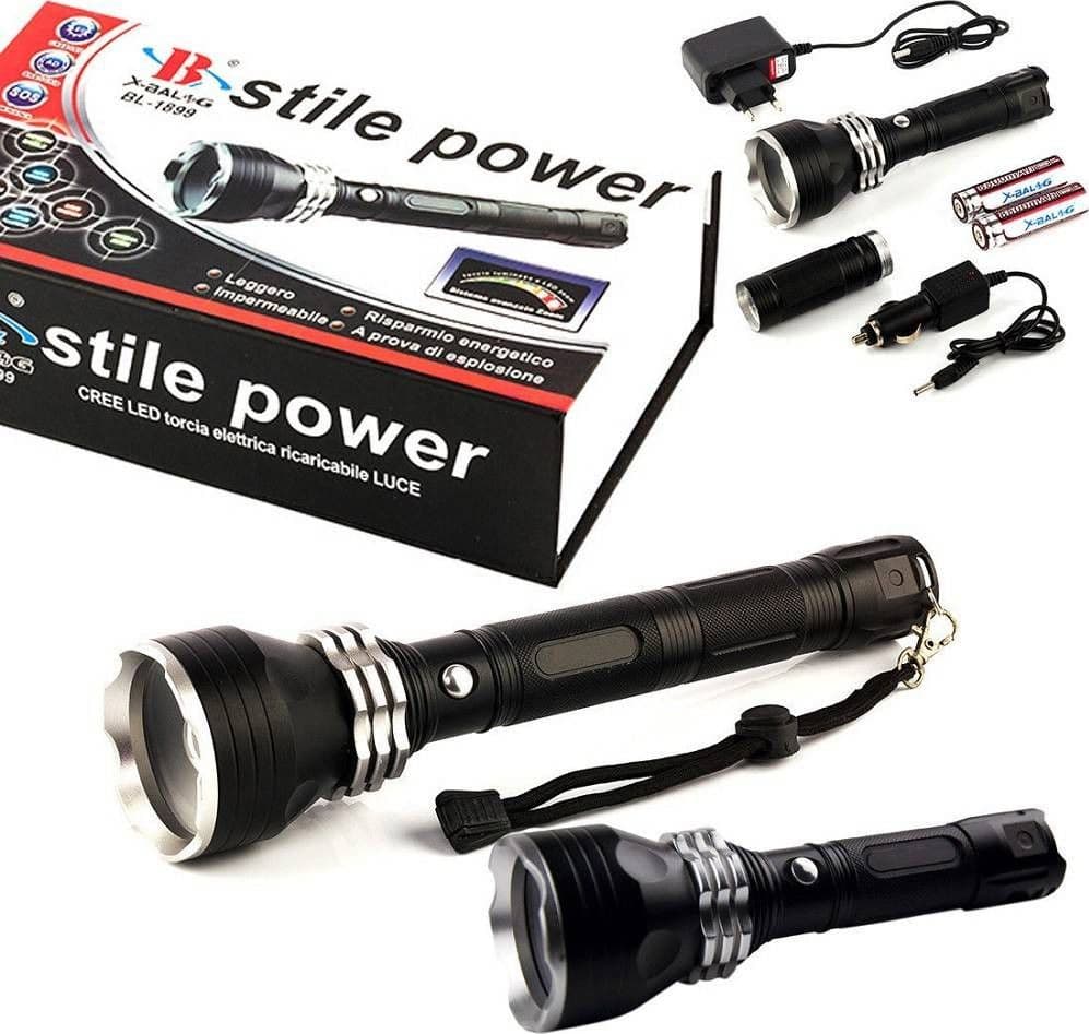 Torcia Lampada Led Cree T6 Ricaricabile 2000 Lumen 80000 W Con Prolunga Bl-1899 Casa, arredamento e bricolage > Bricolage e fai da te > Torce Trade Shop italia - Napoli, Commerciovirtuoso.it