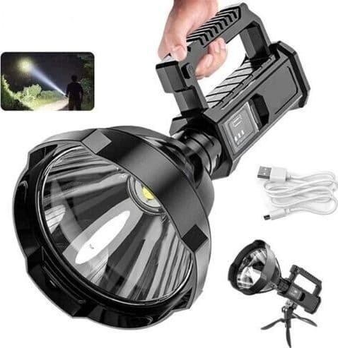 TORCIA-LAMPADA-RICARICABILE-ULTRA-POTENTE-100W-LED-CREE-XHP50-FINO-A-1KM-Q-L445