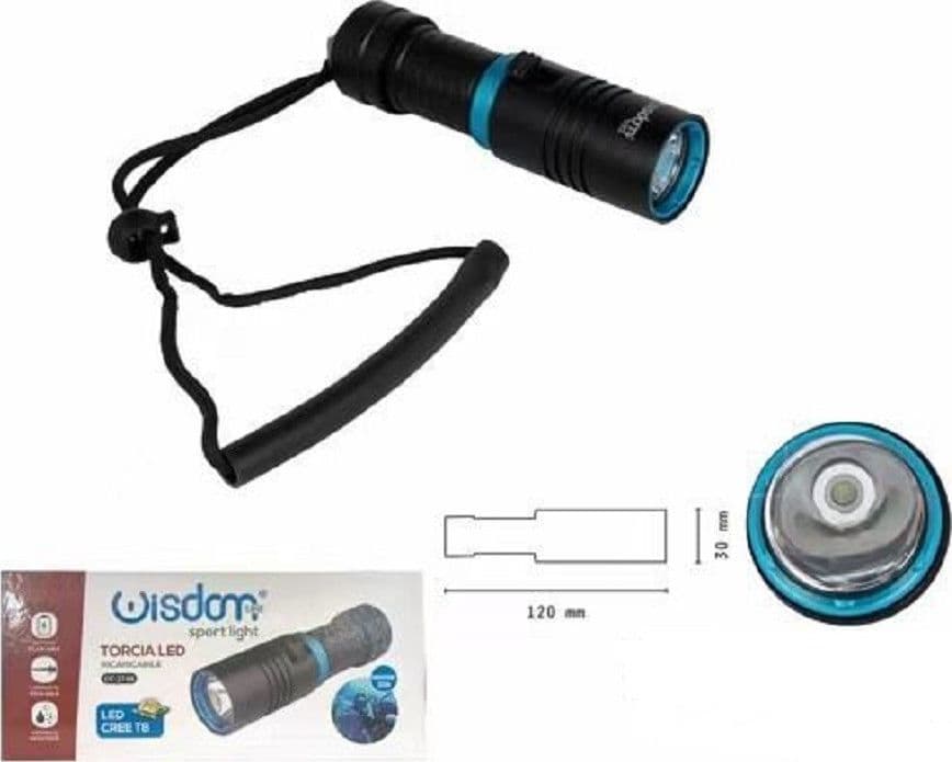 Torcia Led Cree T6 Ricaricabile Per Immersioni Subacquee Fino A 30 Metri Dt-2148 Sport e tempo libero/Attività ricreative all'aperto/Sport acquatici/Immersione e Snorkeling/Illuminazione Trade Shop italia - Napoli, Commerciovirtuoso.it