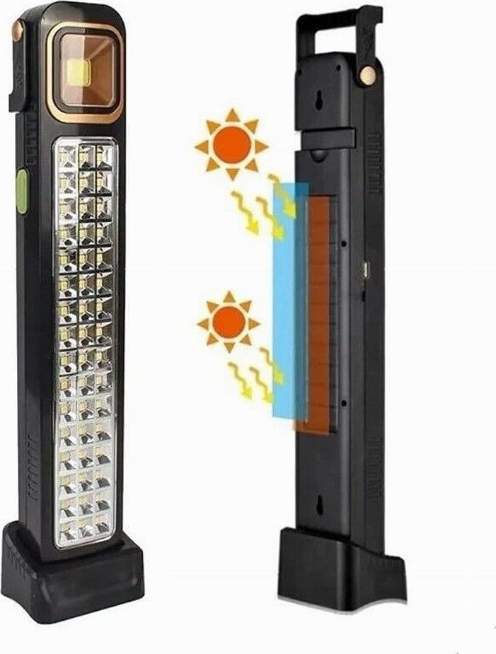 TORCIA PORTATILE LAMPADA DI EMERGENZA RICARICABILE USB SOLARE 45LED LUCE BIANCA in Lanterne elettriche Trade Shop italia - Napoli, commercioVirtuoso.it