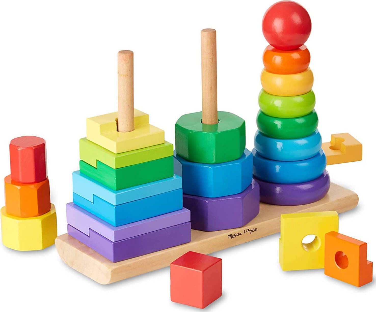 Torri Impilabili gioco in Legno Melissa & Doug - 10567 Impilatore Geometrico, 25 pezzi GIOCO IN LEGNO Papau - Giammoro, Commerciovirtuoso.it