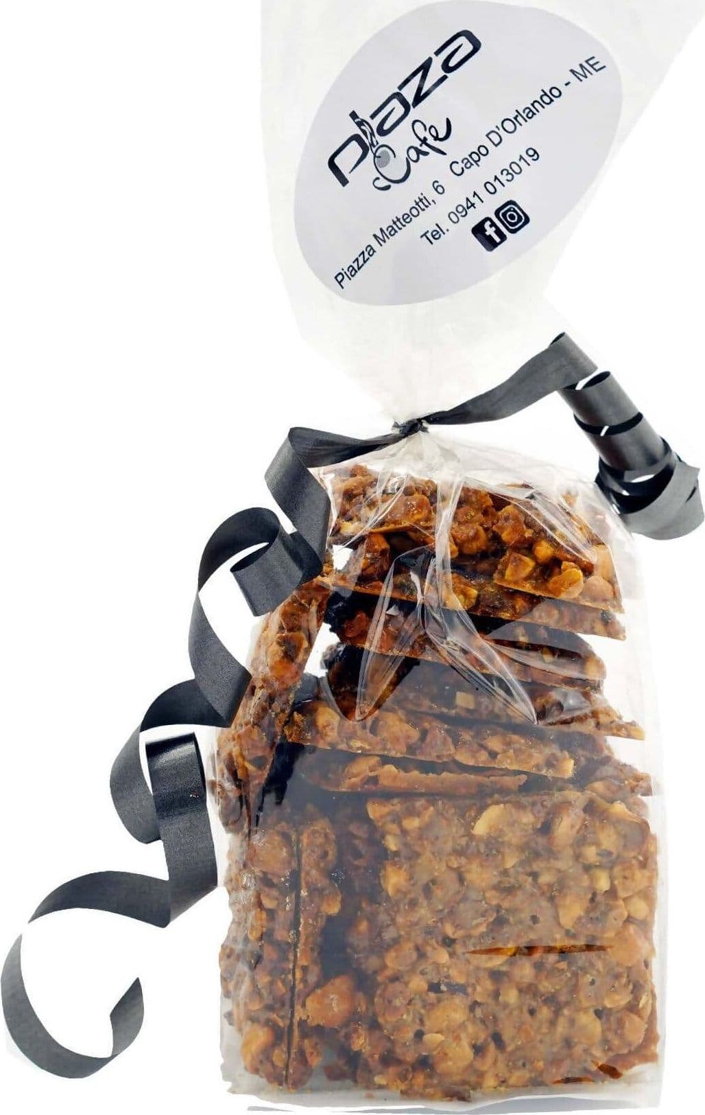 Torroncino Croccante alla nocciola dei Nebrodi in quadrotti Torrone croccantino alla nocciola Bio 300gr Laboratorio Cafè Plaza