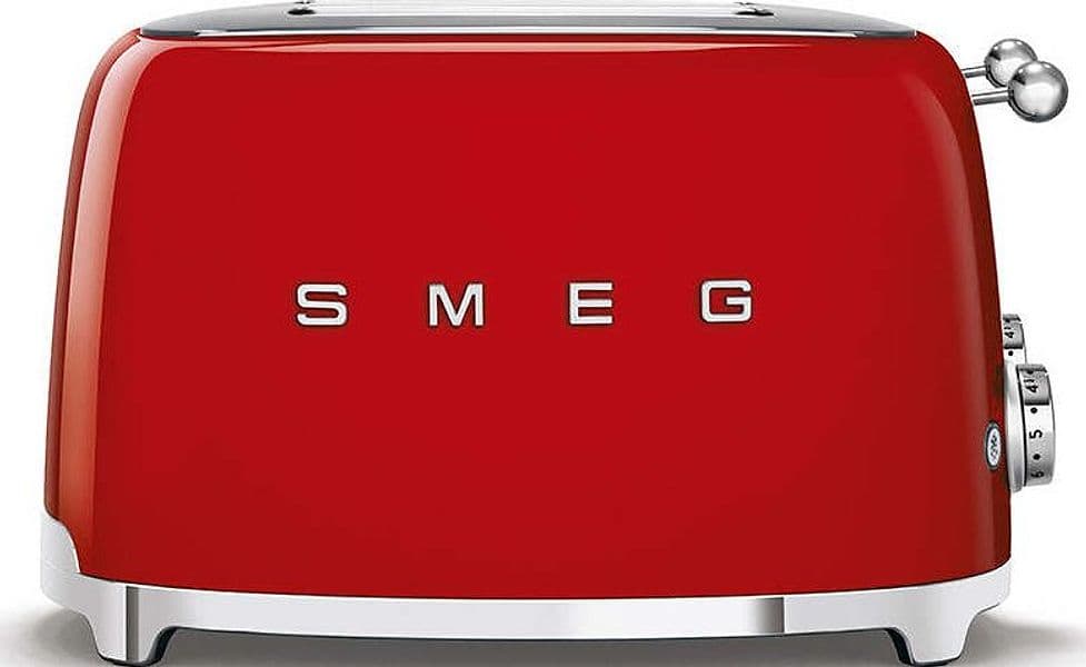Tostapane-4x4-Rosso,-Lucido-Estetica-50's-Style-TSF03RDEU-Smeg
