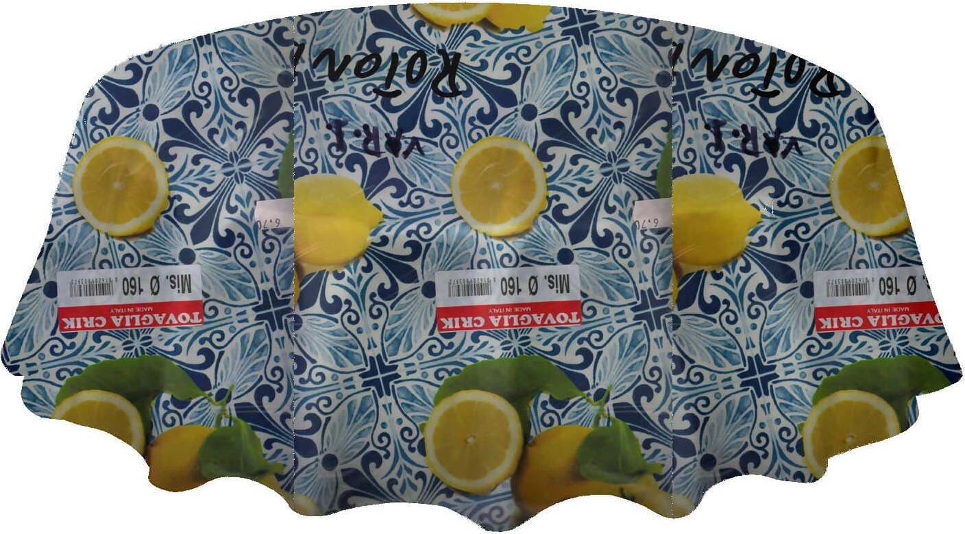 Tovaglia Plastificata Rotonda Marca Divina Diametro 160cm cerata rotonda per tavolo tovaglia antimacchia in plastica tovaglia plastica rotonda L'Orchidea - Siderno, Commerciovirtuoso.it