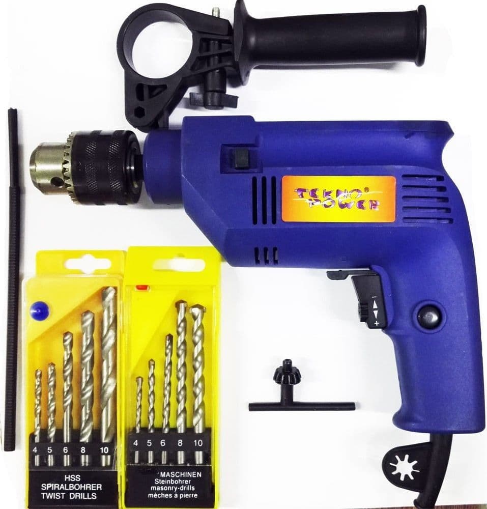 TRAPANO A PERCUSSIONE ELETTRICO 500W INCLUSO 2SET DI PUNTE PER METALLO E CEMENTO Fai da te/Utensili elettrici e a mano/Utensili elettrici/Trapani/Trapani a percussione Trade Shop italia - Napoli, Commerciovirtuoso.it