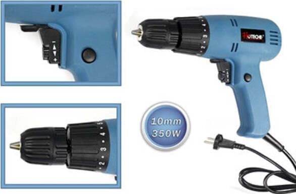 TRAPANO ELETTRICO 350 WATT CON MANDRINO 10 MM REVERSIBILE VELOCITÀ VARIABILE