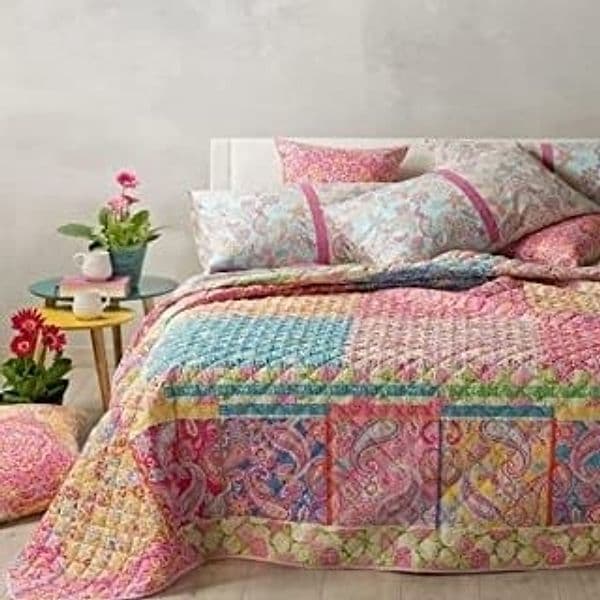 Trapuntino Matrimoniale Gioia Var. Multicolor Casa e cucina/Tessili per la casa/Biancheria da letto/Coperte e trapunte/Trapunte Biancheria Arredo Home - Nola, Commerciovirtuoso.it