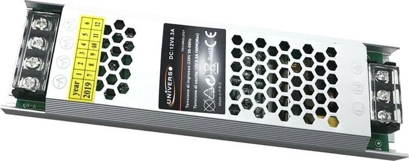 Trasformatore-100w-Alimentatore-Per-Striscia-Led-8.3a-Stabilizzatore-12v-Universo