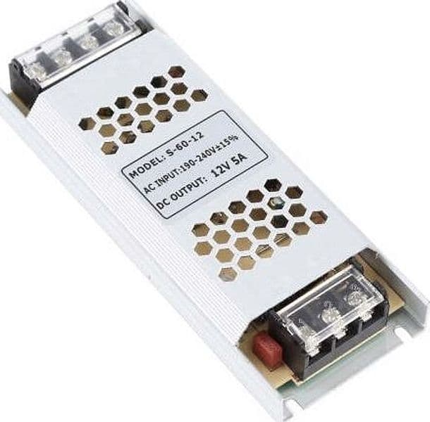 Trasformatore Dc 12V slim 5A Regolato da 60W Driver di Alimentazione LED Ac200-240V Fai da te/Materiale elettrico/Trasformatori Zencoccostore - Formia, Commerciovirtuoso.it