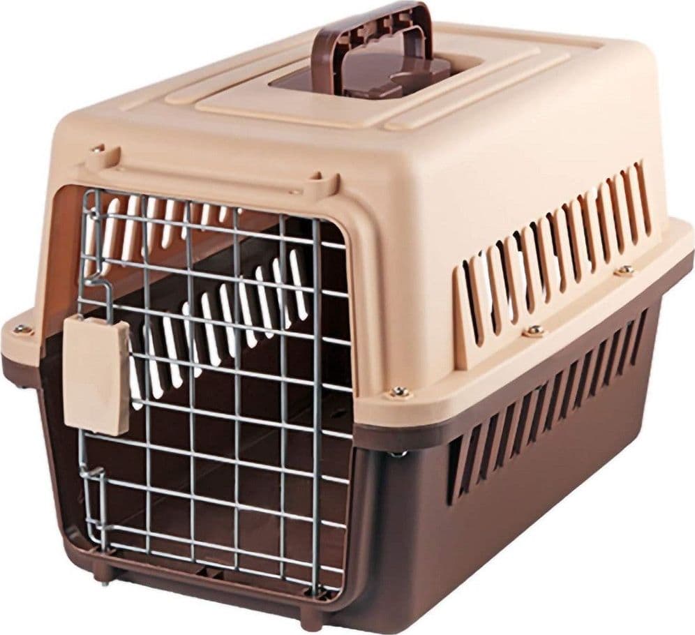 TRASPORTINO PER ANIMALI TRASPORTO GATTI CANI GABBIA VIAGGIO PORTATILE 66X47X46CM