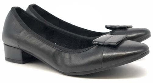 TRATTI DI DONNA Ballerina tacco 2cm in ecopelle nera in Ballerine Calzature Durello - Agna, commercioVirtuoso.it