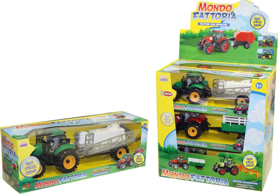 Trattore con rimorchio mondo fattoria Kidz Corner