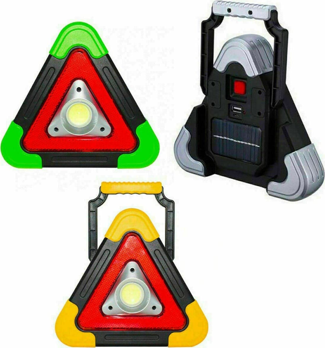 TRIANGOLO PER EMERGENZA STRADALE AUTO MOTO A LED RICARICA SOLARE USB SOCCORSO Auto e Moto/Accessori per auto/Accessori di emergenza/Triangoli di segnalazione Zencoccostore - Formia, Commerciovirtuoso.it