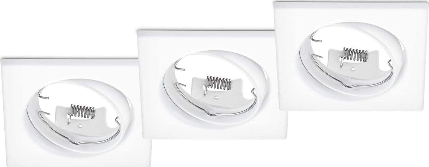 TRIO---KIT-3-FARETTI-JURA-QUADRATI-ORIENTABILI-BIANCHI-3x-GU10-·-max.-15W