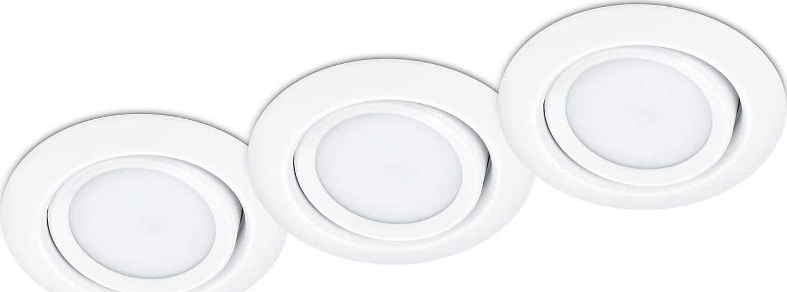 TRIO---KIT-3-FARETTI-LED-RILA-DA-INCASSO-TONDI-BIANCHI-OPACHI-3x-SMD-LED,-5W-·-3x-450lm,-3000K