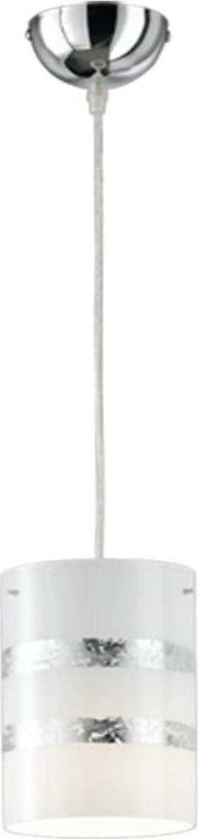 TRIO-LEUCHTEN---LAMPADA-A-SOSPENSIONE-NIKIOSA-A-CILINDRO-IN-VETRO-BIANCO-E-ARGENTO-DIAMETRO-140MM