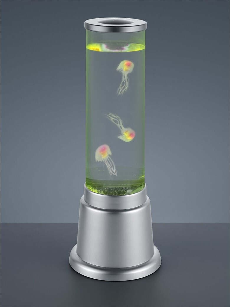 TRIO-LEUCHTEN---LAMPADA-JELLY-DA-TAVOLO-A-LED-CILINDRO-CON-GIOCO-D'ACQUA-MEDUSE-H.-360-MM