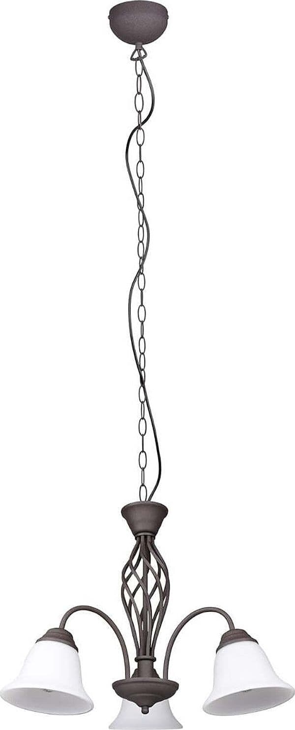 TRIO-LEUCHTEN---LAMPADARIO-RUSTICA-METALLO-RUGGINE-CON-3-DIFFUSORI-IN-VETRO-BIANCO-DIAMETRO-55CM