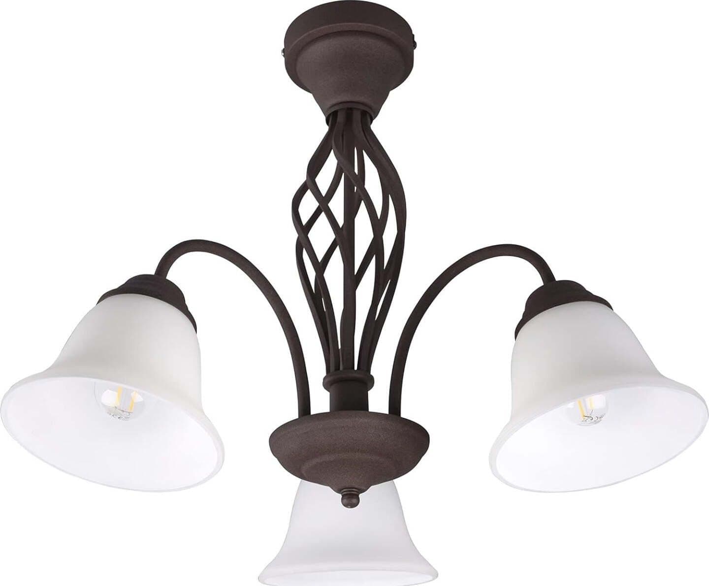 TRIO-LEUCHTEN---PLAFONIERA-RUSTICA-IN-METALLO-RUGGINE-CON-3-DIFFUSORI-VETRO-BIANCO-DIAMETRO-55CM