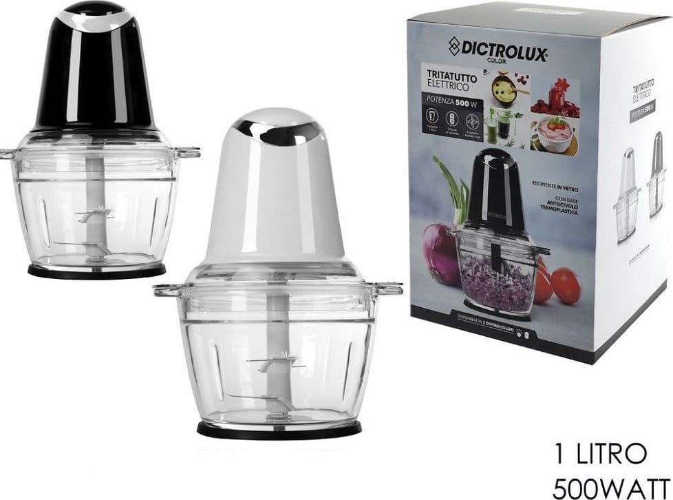 Tritatutto Elettrico 3in1 500 W 1 Lt 2 Velocit? Base Antiscivolo 2 Colori 584301 Casa e cucina/Elettrodomestici per la cucina/Robot da cucina frullatori e impastatrici/Frullatori/Tritatutto e mini frullatori Trade Shop italia - Napoli, Commerciovirtuoso.it
