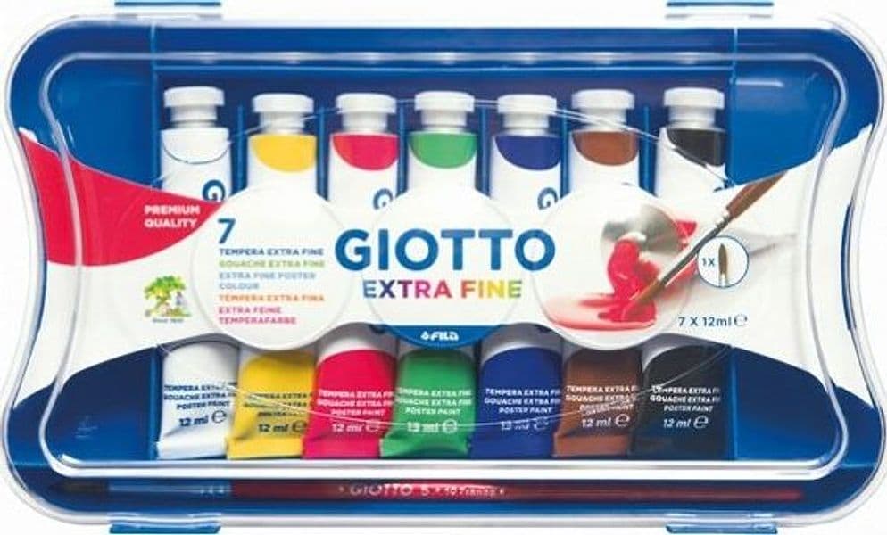 Tubi tempere - 12 ml - colori assortiti - Giotto - conf. 7 pezzi Giochi e giocattoli/Attività creative/Accessori per disegnare e colorare/Pittura/Colori a tempera Eurocartuccia - Pavullo, Commerciovirtuoso.it