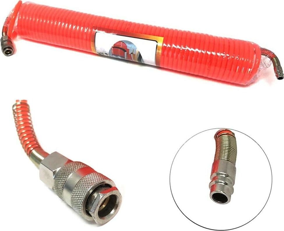 Tubo-Aria-Compressa-Prolunga-Per-Compressore-15-Mt-Attacco-Ad-Innesto-Rapido-Tools