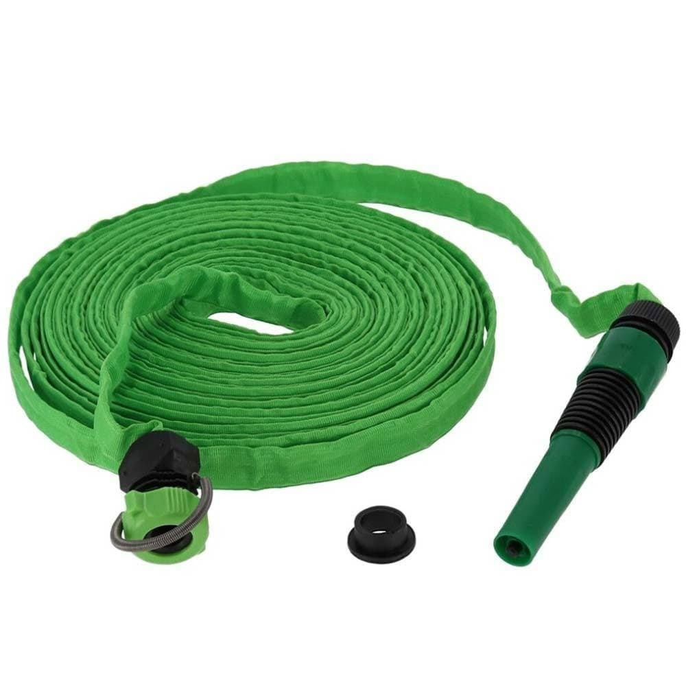 Tubo-Da-Giardino-Piatto-Pompa-Acqua-Terrazzo-Giardino-15mt-Con-Lancia-Pistola