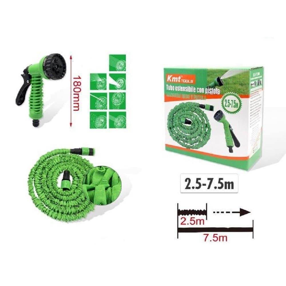 Tubo Estensibile Giardino Con Pistola 2.5-7.5 Mt Per Irrigazione Piante 9369408 Giardino e giardinaggio/Attrezzi da giardino e attrezzature per l'irrigazione/Attrezzature per l'irrigazione/Pompe e accessori/Tubi per irrigazione Trade Shop italia - Napoli, Commerciovirtuoso.it