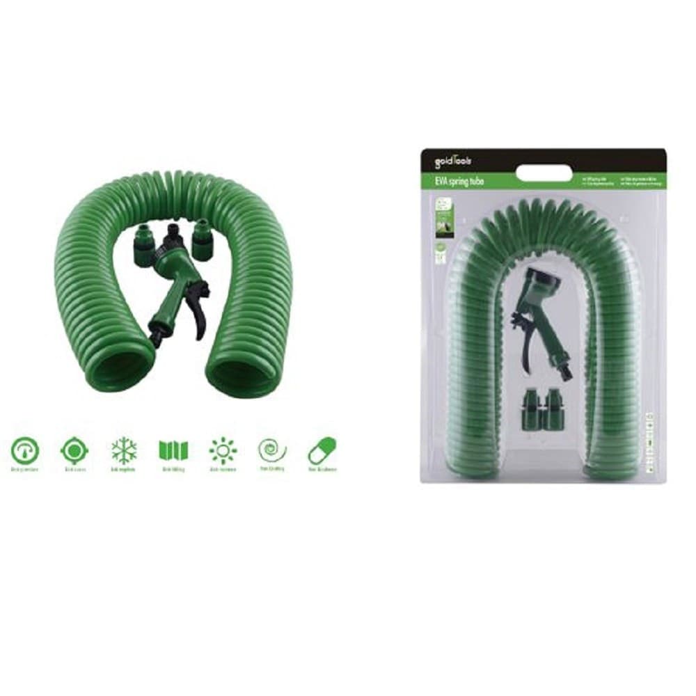 Tubo Flessibile Spirale Molla 15mt Con Pistola Innaffiare Giardino Pompa 57519 Giardino e giardinaggio/Attrezzi da giardino e attrezzature per l'irrigazione/Attrezzature per l'irrigazione/Pompe e accessori/Tubi per irrigazione Trade Shop italia - Napoli, Commerciovirtuoso.it