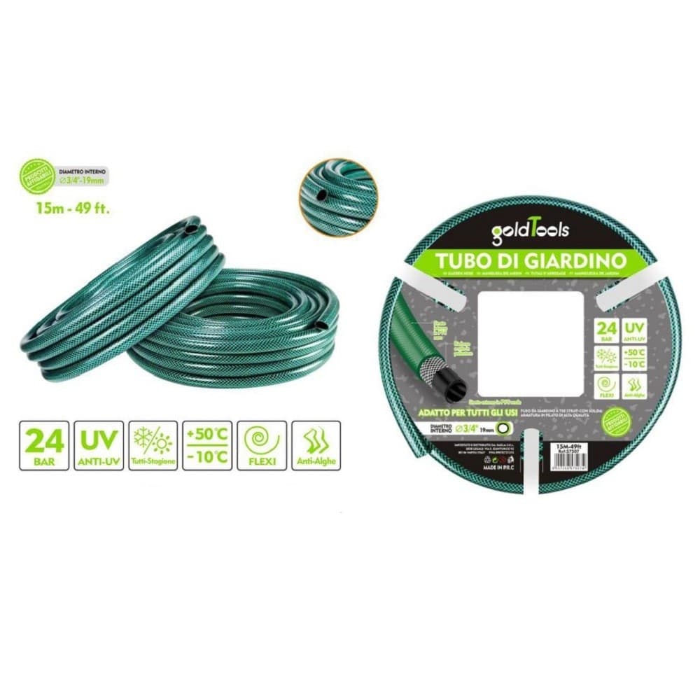 Tubo Irrigazione Annaffia Giardino Piante Lava Pompa 15 Mt 49ft. Ø3/4-19mm 57507 Giardino e giardinaggio/Attrezzi da giardino e attrezzature per l'irrigazione/Attrezzature per l'irrigazione/Pompe e accessori/Tubi per irrigazione Trade Shop italia - Napoli, Commerciovirtuoso.it