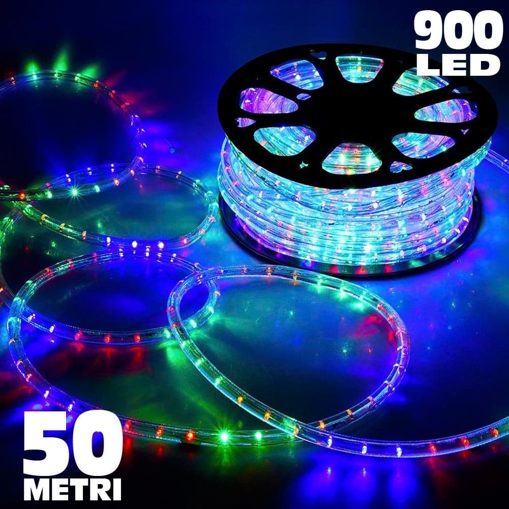 TUBO LUMINOSO 50 METRI MULTICOLORE PER USO ESTERNO CON CONTROLLER 8 GIOCHI LUCE Trade Shop italia - Napoli, Commerciovirtuoso.it