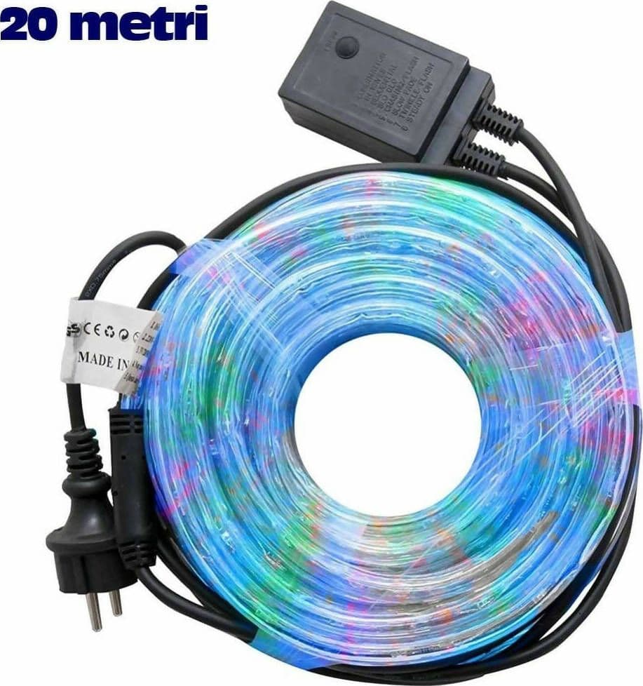 Tubo Luminoso Natalizio 20 Metri Led Multicolor Controller 8 Funzioni X Esterno Illuminazione/Illuminazione per esterni/Catene luminose Tech Service - Melito di Napoli, Commerciovirtuoso.it
