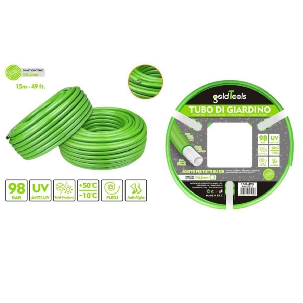 Tubo Per Giardino Irrigazione In Pvc Verde Pompa Acqua 15 Mt 49ft Ø 6.5mm 57512 Giardino e giardinaggio/Attrezzi da giardino e attrezzature per l'irrigazione/Attrezzature per l'irrigazione/Pompe e accessori/Tubi per irrigazione Trade Shop italia - Napoli, Commerciovirtuoso.it